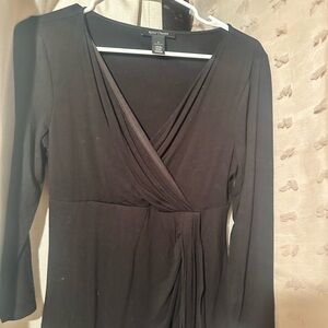White House Black Market Elegant Black Long Sleeve Dress